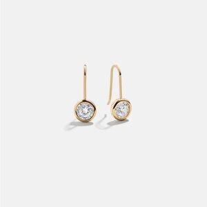 Fallon 18K Gold Bezel Earrings